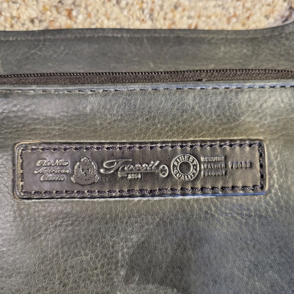 Vintage Fossil Bag Gray 75082 Genuine Leather - Picture 9 of 11